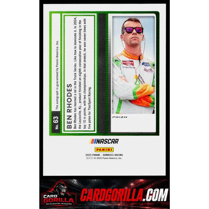 2025 Donruss #63 Ben Rhodes Optic Signatures