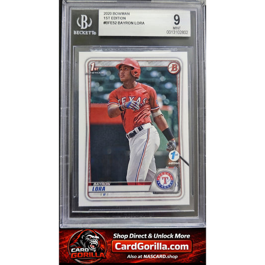 2020 Bowman 1st Edition #BFE52 Bayron Lora BGS 9.0