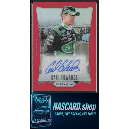 2024 Panini Prizm #TS-CES Carl Edwards Throwback Signatures Red #/35