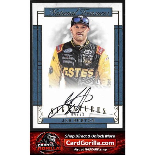 2017 Panini National Treasures #S-JE Jeb Burton Signatures Gold #/25