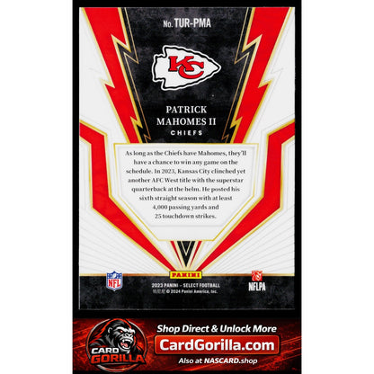 2023 Panini Select #TUR-PMA Patrick Mahomes II Turbocharged