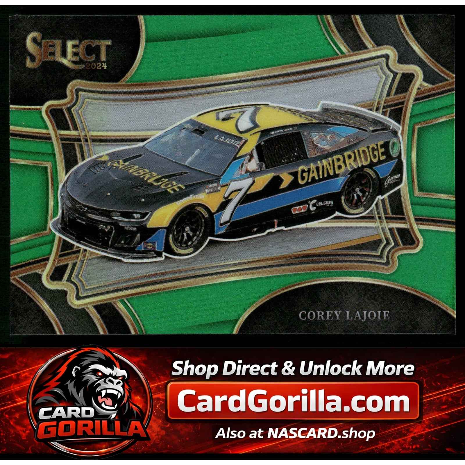 2024 Panini Select #118 Corey LaJoie Green Prizms #/5