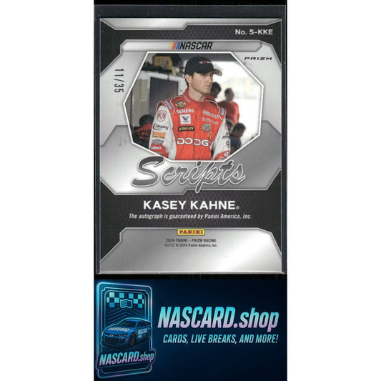 2024 Panini Prizm #S-KKE Kasey Kahne Scripts Blue #/35