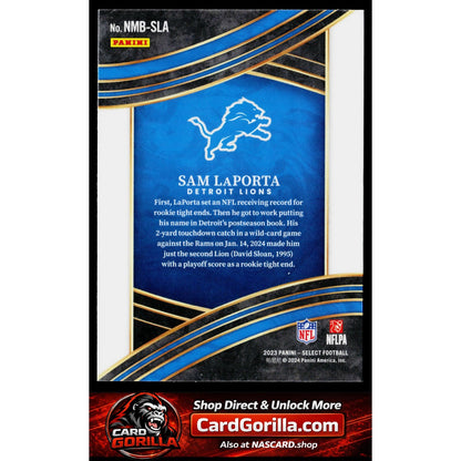 2023 Panini Select #NMB-SLA Sam LaPorta Numbers