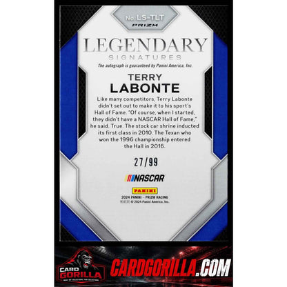 2024 Panini Prizm #LS-TLT Terry Labonte Legendary Signatures Red #/99