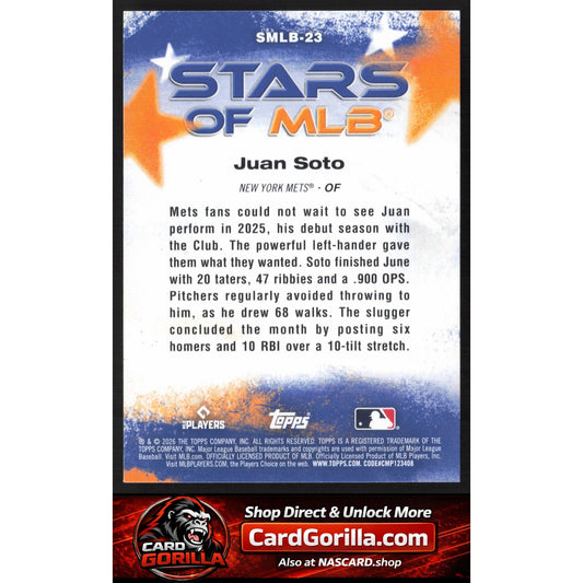 2026 Topps #SMLB-23 Juan Soto Stars of MLB