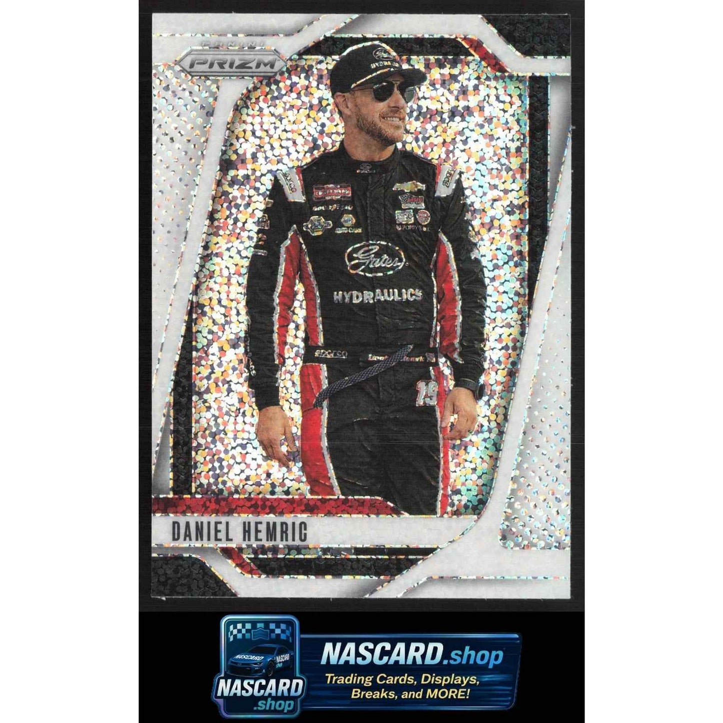 2025 Panini Prizm #42 Daniel Hemric White Sparkle