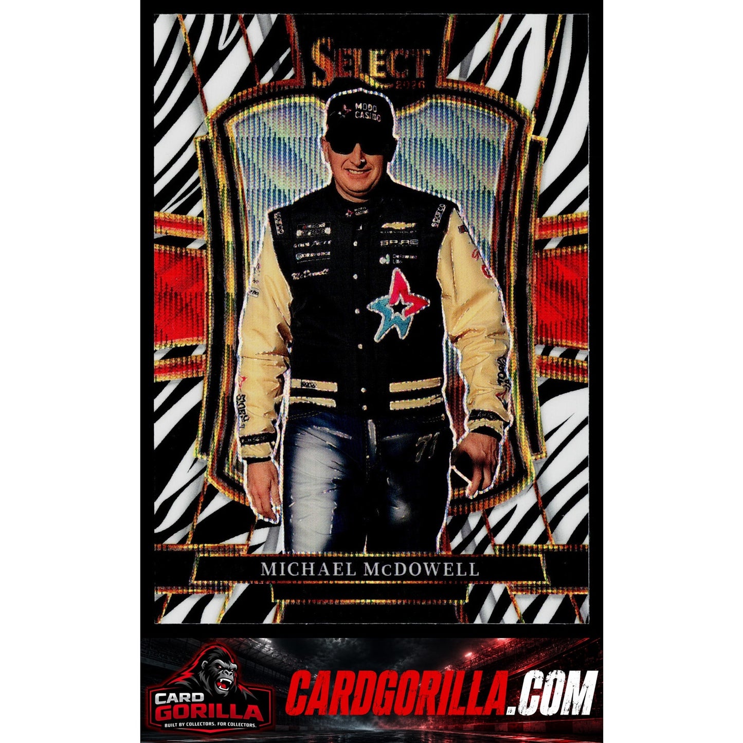 2026 Panini Select #231 Michael McDowell Zebra Prizms