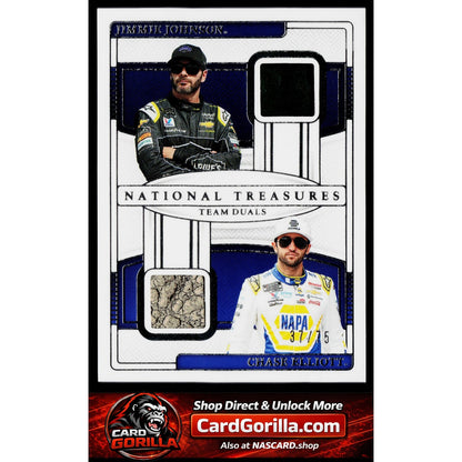 2025 National Treasures Chase Elliott Jimmie Johnson Team Duals #/75