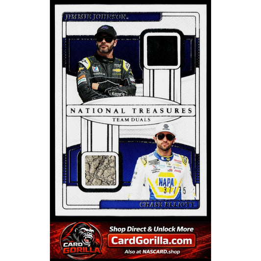 2025 National Treasures Chase Elliott Jimmie Johnson Team Duals #/75