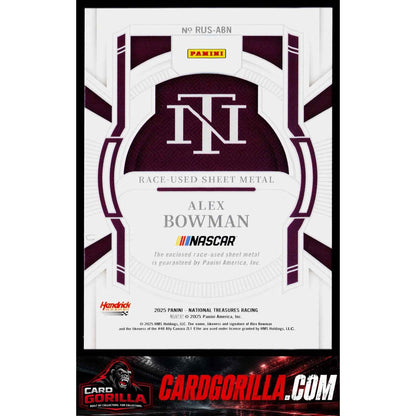 2025 National Treasures Alex Bowman Race Used Sheet Metal Blue #48/75