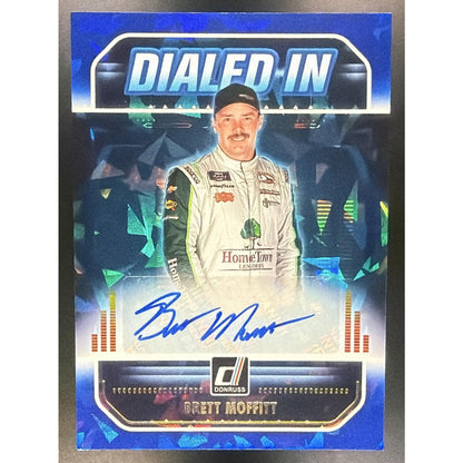 2026 Panini Donruss NASCAR Racing Brett Moffitt #14 Dialed In Auto Blue Ice