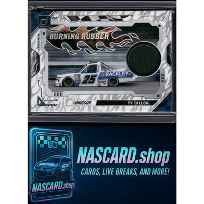 2025 Donruss #BRM-TYD Ty Dillon Burning Rubber Materials Blue #/49 - NASCARD.shop