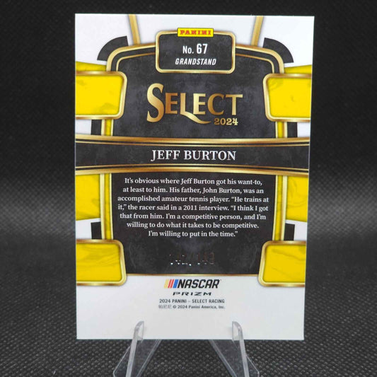 2024 Panini Select Racing Grandstand Red Prizm #67 Jeff Burton 142/149 - NASCARD.shop