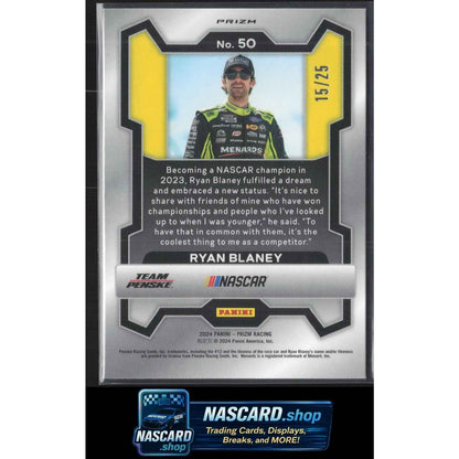 2024 Panini Prizm #50 Ryan Blaney Mojo #/25