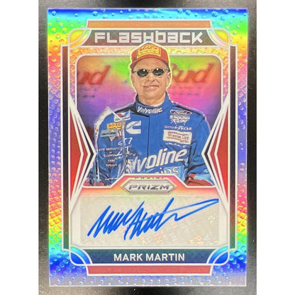 2022 Panini Prizm Mark Martin #FA-MM Flashback Auto Silver