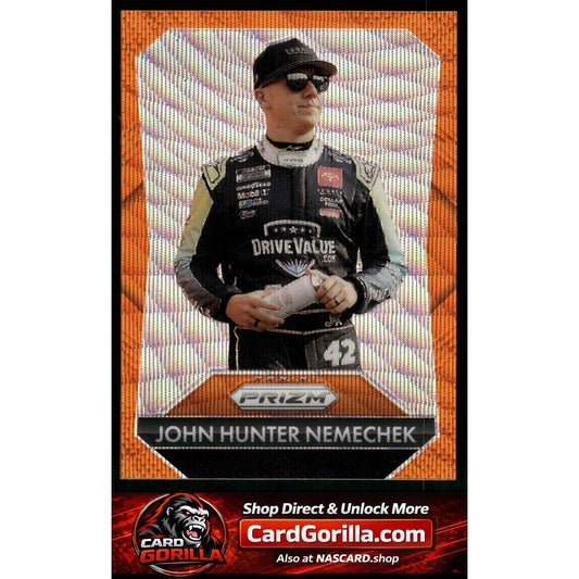 2025 Panini Prizm #191 John Hunter Nemechek Orange Wave #/125