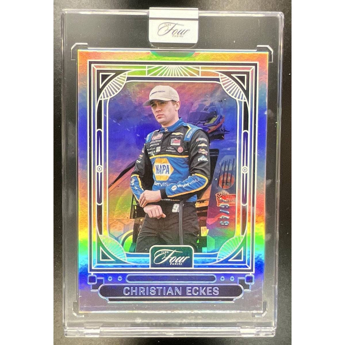 2026 Panini Turn Four Racing Christian Eckes #38 Holo Silver 26/49