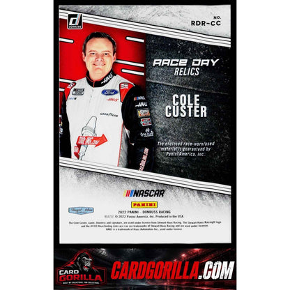 2022 Donruss #RDR-CC Cole Custer Race Day Relics Red #/250