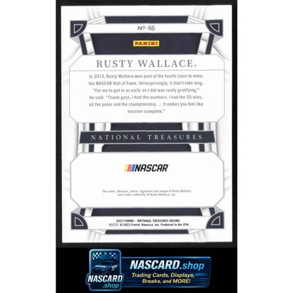 2023 Panini National Treasures #46 Rusty Wallace Midnight #01/20