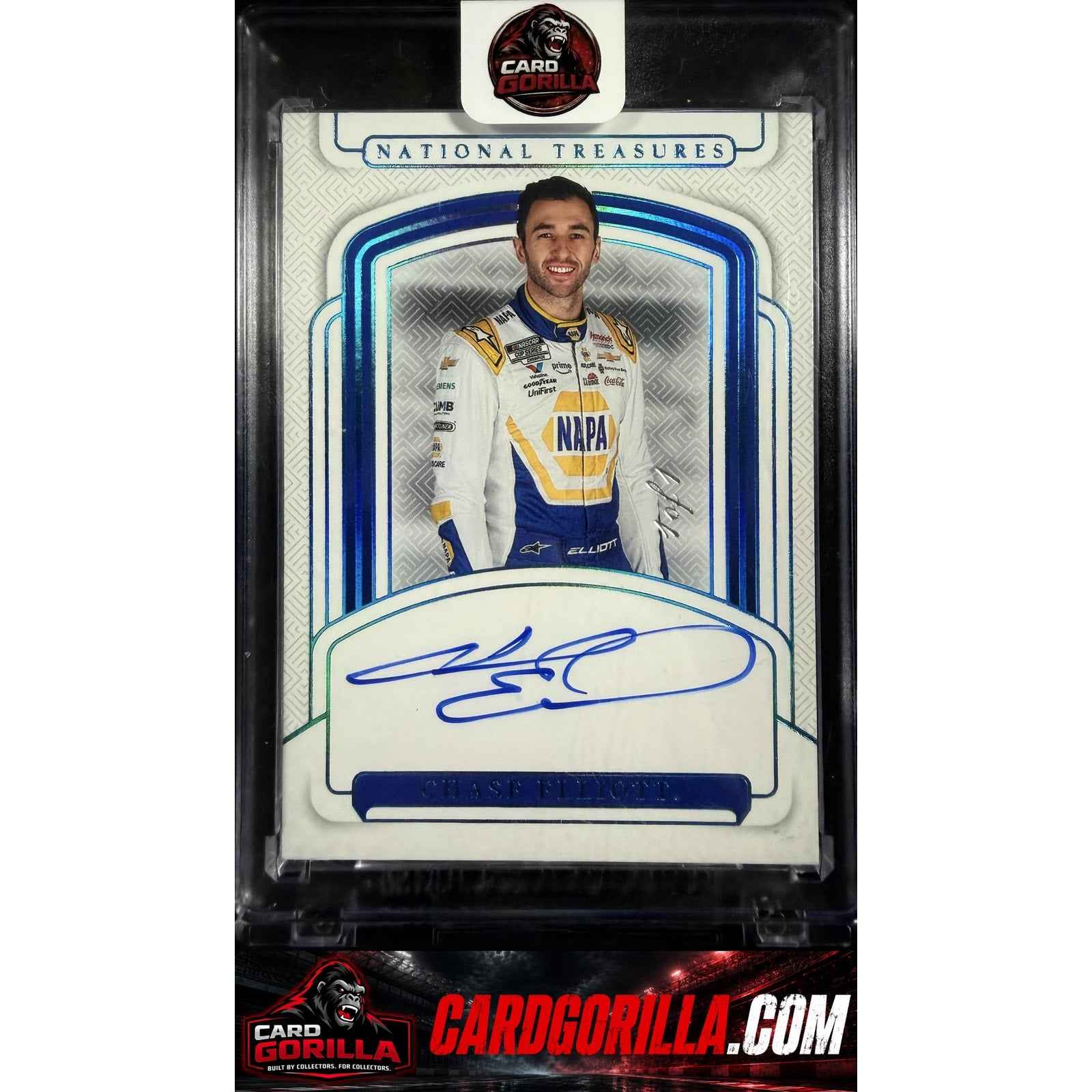 2025 Panini National Treasures #S-CET Chase Elliott Signatures Platinum #1/1