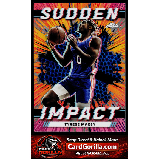 2023-24 Topps Chrome #SI-20 Tyrese Maxey Sudden Impact Refractor Blue Basketball