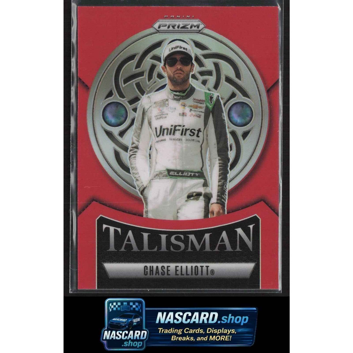 2025 Panini Prizm #8 Chase Elliott Talisman Red #/99