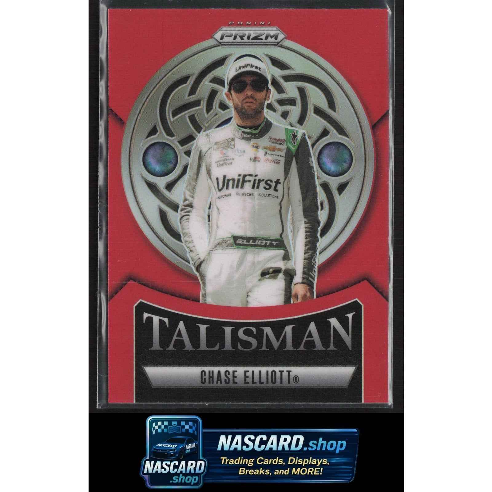 2025 Panini Prizm #8 Chase Elliott Talisman Red #/99