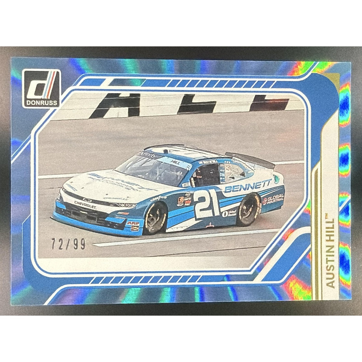2026 Panini Donruss NASCAR Racing Austin Hill #178 Rides Carolina Blue Laser /99