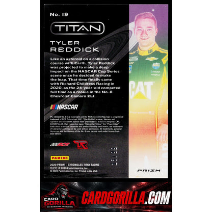2020 Panini Chronicles #19 Tyler Reddick Titan Red #/99 RC