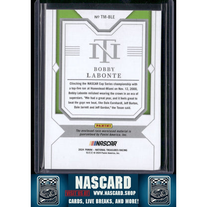 2024 Panini National Treasures #TM-BLE Bobby Labonte Timeline Materials #/99 - NASCARD.shop