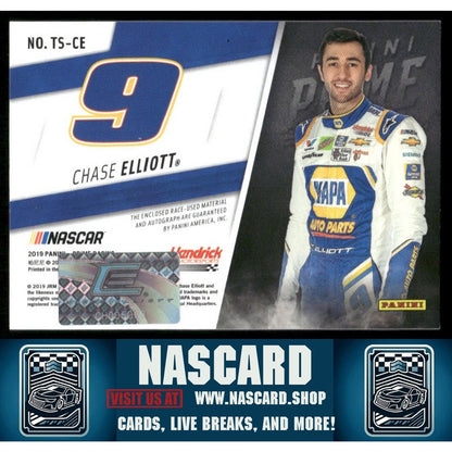 2019 Panini Prime #TS-CE Chase Elliott Timeline Signatures Name #/9 - NASCARD.shop