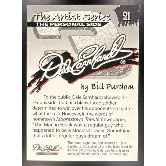 2002 Dale Earnhardt The Artist Series Bill Purdom #21 The Personal Side