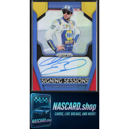 2019 Panini Prizm #SS-CE Chase Elliott Signing Sessions Rainbow Prizm #/24
