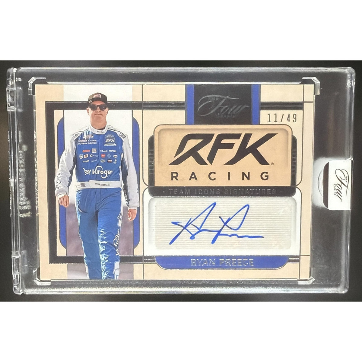 2026 Panini Turn Four Racing Ryan Preece #TM-RPR Team Icons Signatures /49 Auto