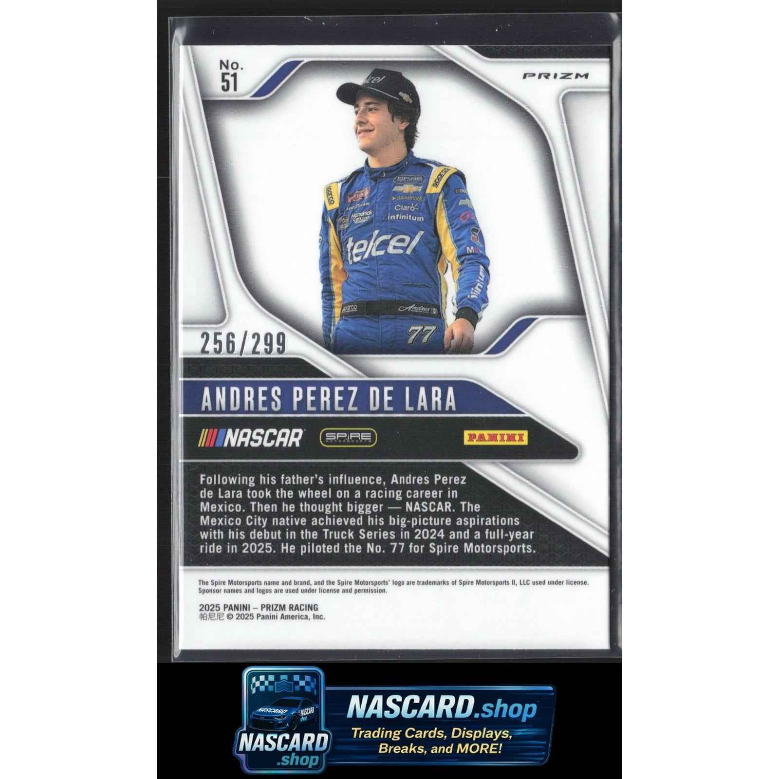 2025 Panini Prizm #51 Andres Perez De Lara Pulsar #/299