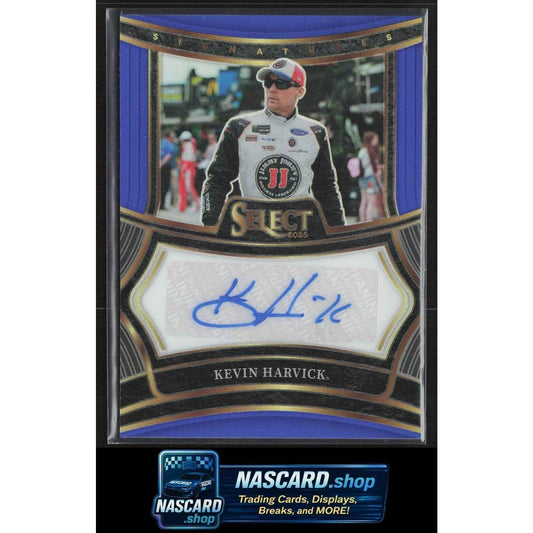 2025 Panini Select #S-KHK Kevin Harvick Signatures Blue Prizms #/99