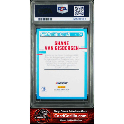 2024 Panini Donruss Nascar #100 Shane Van Gisbergen Gold Rated Rookie PSA 8