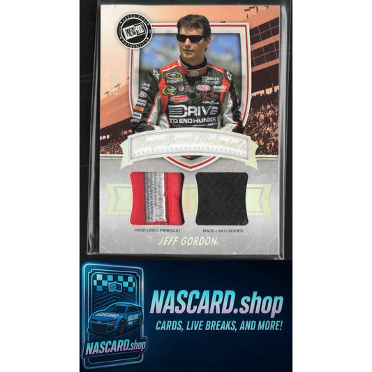 2012 Press Pass Fanfare #MM-JG Jeff Gordon Magnificent Materials Dual #/50