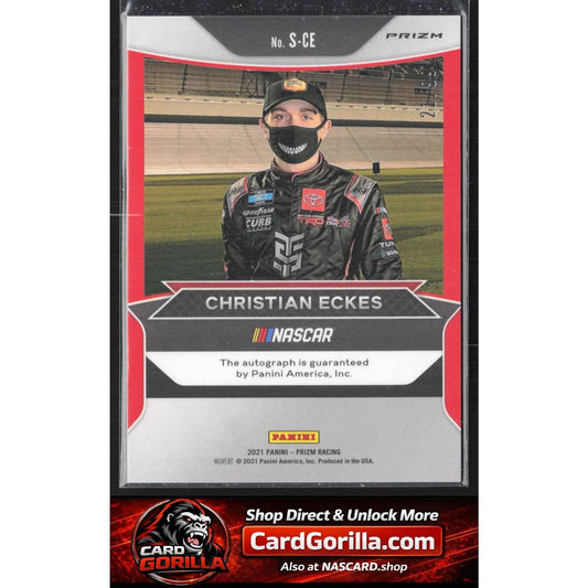 2021 Panini Prizm #S-CE Christian Eckes Signing Sessions Purple Velocity #/99