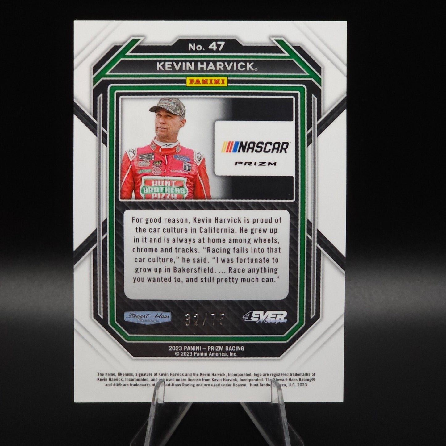 2023 Panini Prizm - Kevin Harvick #47 Disco Prizm /75