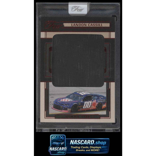 2025 Panini Turn Four #JTS-LCL Landon Cassill Jumbo Tire Swatches Red #/25