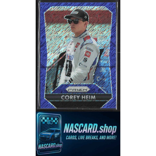 2025 Panini Prizm #199 Corey Heim Throwback FOTL Blue Shimmer #/10
