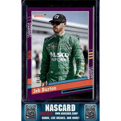 2024 Donruss #107 Jeb Burton Purple #/99 - NASCARD.shop