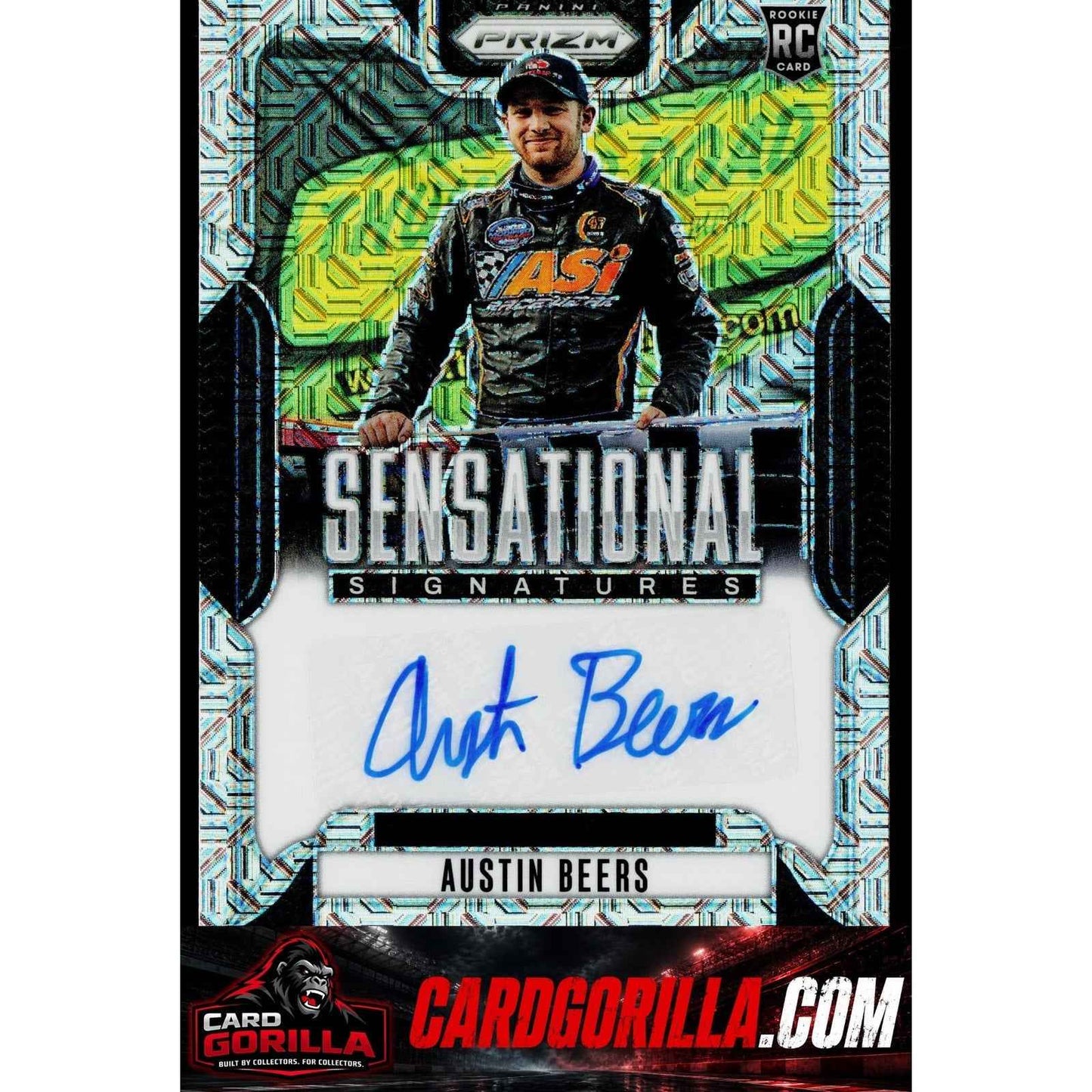 2025 Panini Prizm #SS-ABS Austin Beers Sensational Signatures Mojo #/25