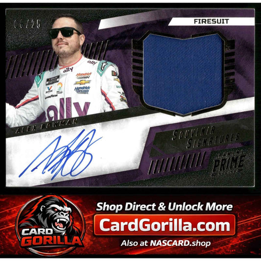 2023 Panini Prime #SSF-AB Alex Bowman Souvenir Signatures Firesuits #/25