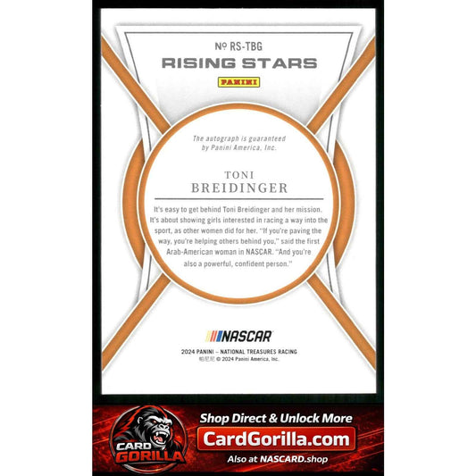 2024 Panini National Treasures #RS-TBG Toni Breidinger Rising Stars #/99