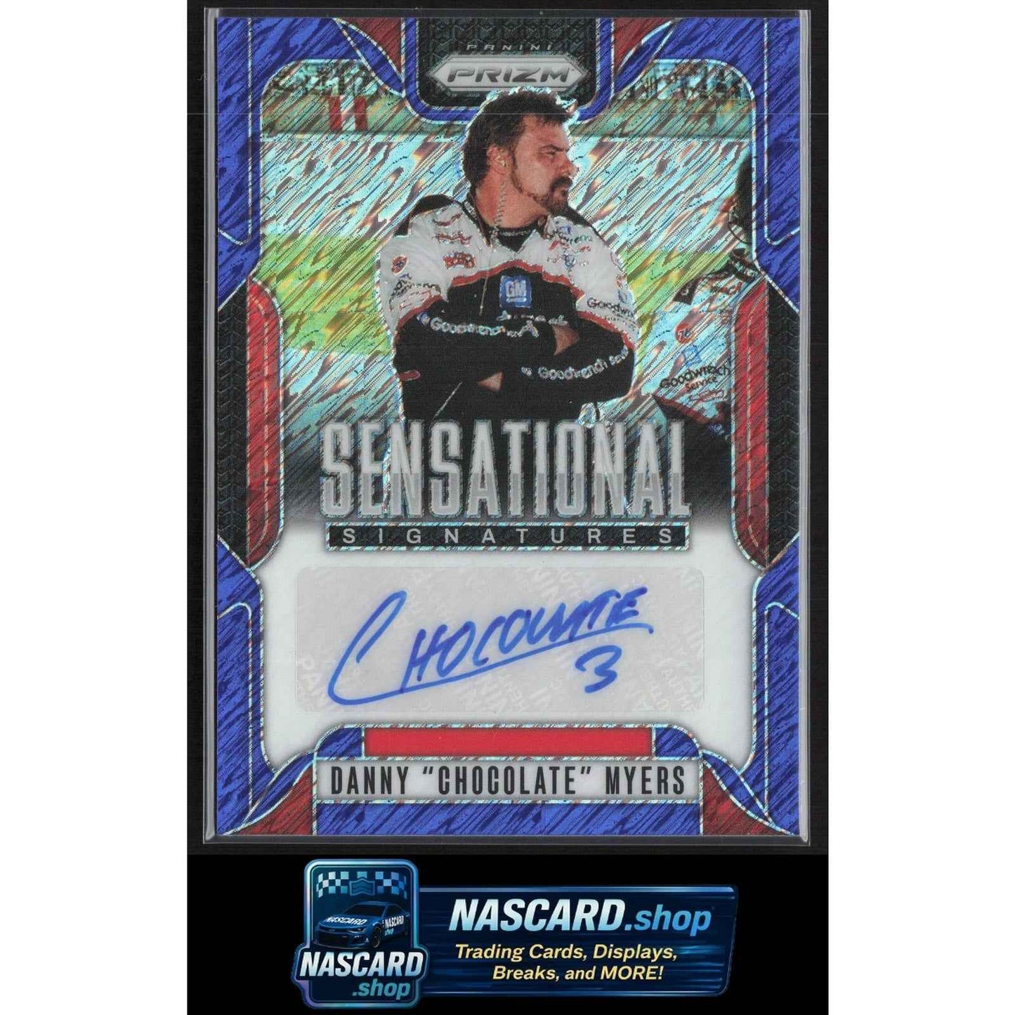 2025 Prizm Danny "Chocolate" Myers Sensational Signatures FOTL Blue Shimmer #4/4
