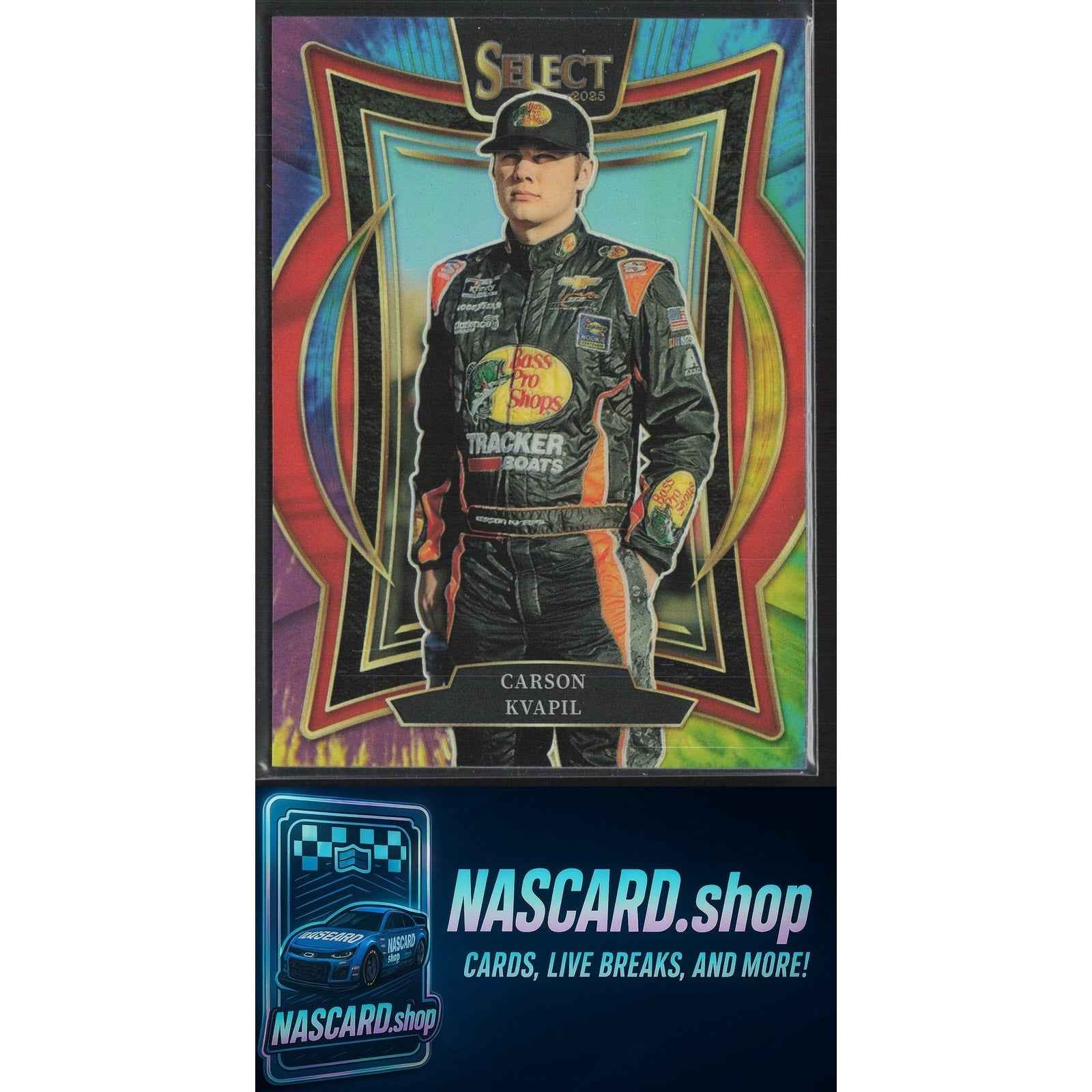 2025 Panini Select #99 Carson Kvapil Tie-Dye Prizms #/25