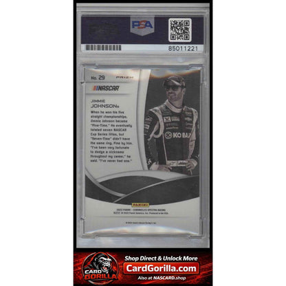 2022 Panini Chronicles Jimmie Johnson Spectra PSA/DNA Autograph